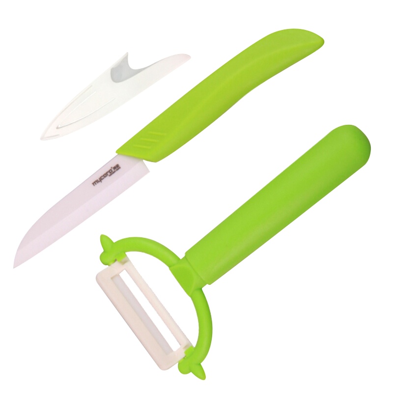 美瓷(mycera)宝宝辅食刀切水果刀陶瓷刀两件套TA01水果刀 削皮器(颜色随机发货)