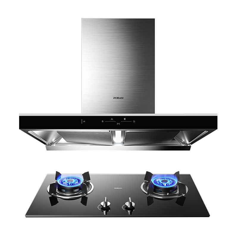 [创新双腔技术]老板(ROBAM)油烟机灶具烟灶套餐欧式21立方双腔烟灶套装60X2+32B1(液化气)抽油烟机厨电套餐