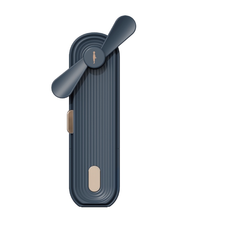 冇心liberfeel小风扇便携式手持迷你小型usb充电可爱女随身携带学生宿舍超静音桌面办公室户外多功能大风力-海军蓝