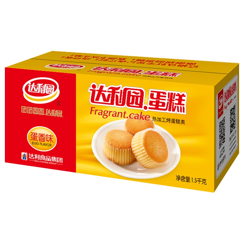 达利园 糕点 面包 零食 蛋糕蛋香味 1500g(蛋糕礼盒)