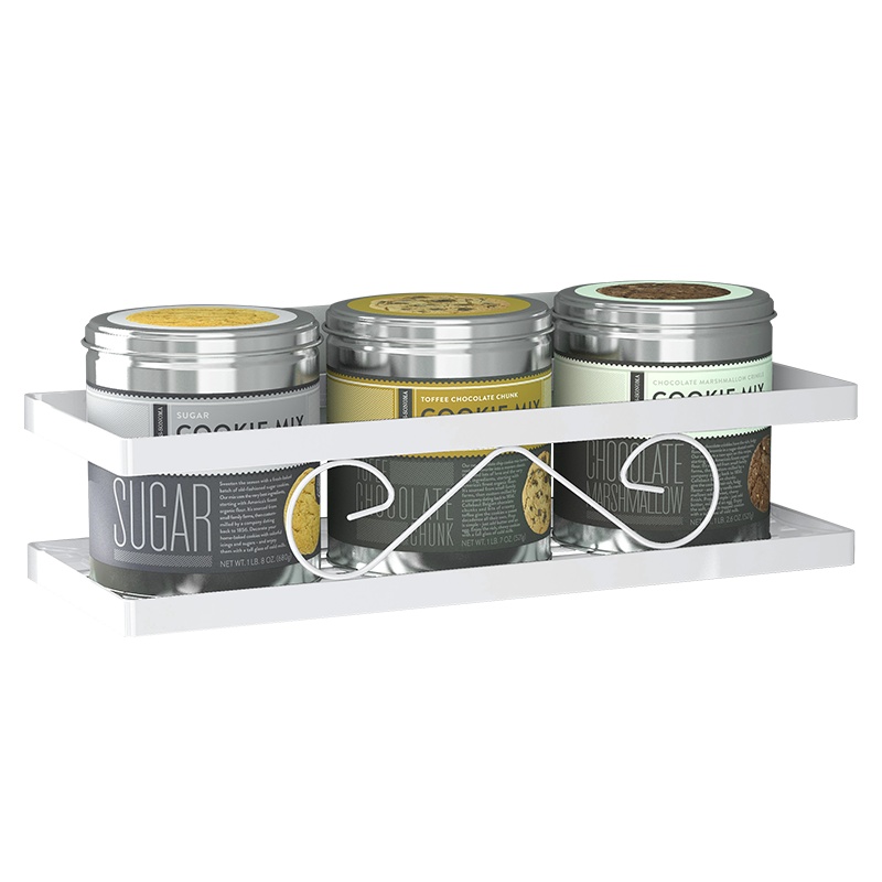 四季沐歌厨房置物架壁挂式调味品免打孔油盐酱醋调料收纳用品大全