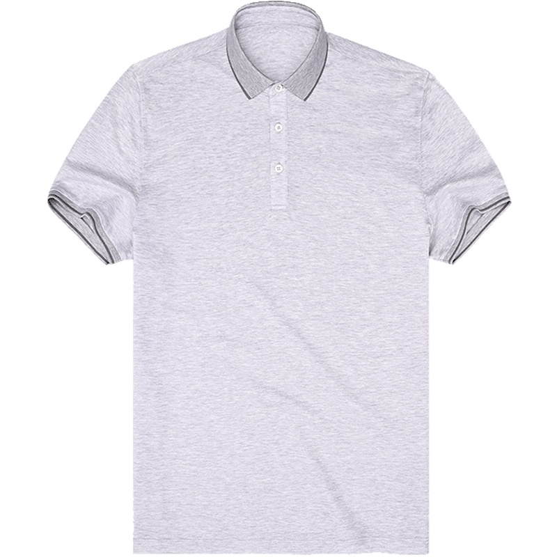 布先生新款丝光棉短袖T恤 上衣男t恤条纹翻领短袖t恤AT10479