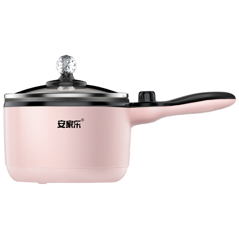 安家乐/AJL多功能迷你电火锅不粘锅内胆小电煮锅防干烧宿舍家用1L AJL-10B (带蒸笼)
