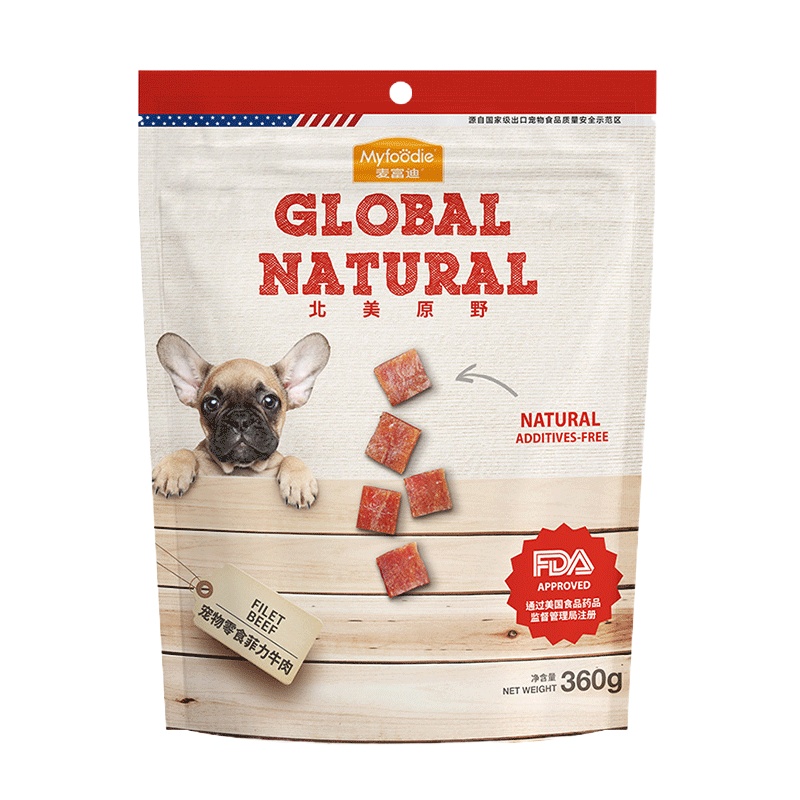 麦富迪 宠物零食360g菲力牛肉泰迪狗零食牛肉鸡肉条宠物小型犬训犬