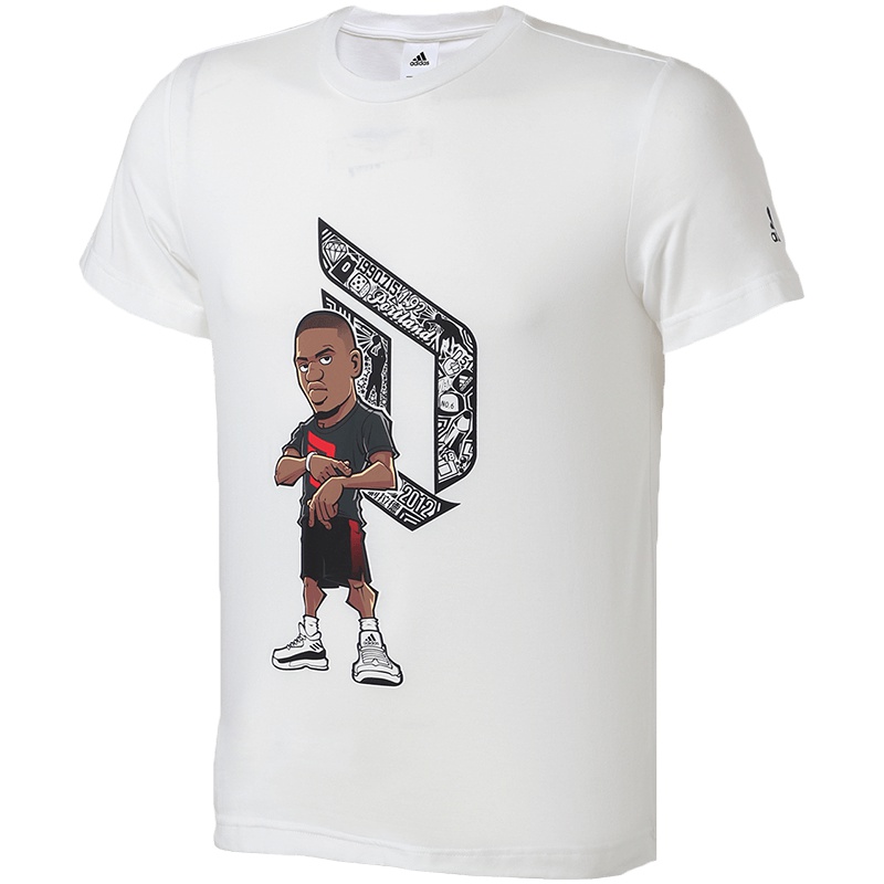 adidas阿迪达斯男子短袖T恤利拉德logo休闲运动服CV9969 L CV9969黑色