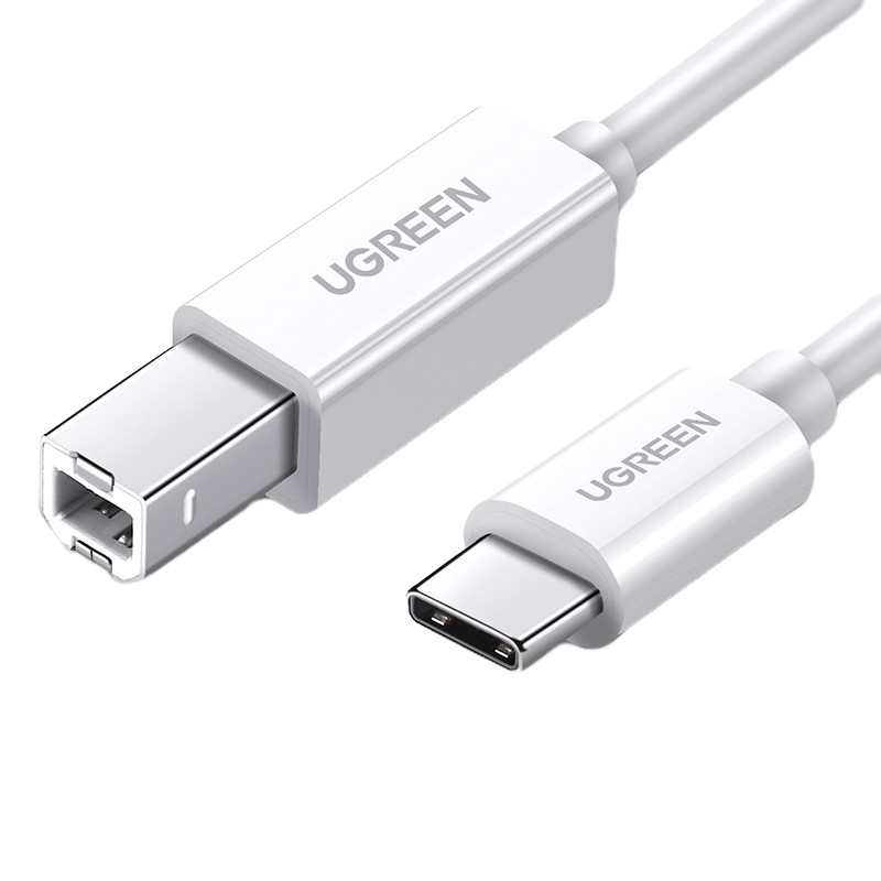 绿联(Ugreen)Type-C转USB打印机线 USB-C方口打印线数据线 适用苹果华为小米笔记本 1.5米40417