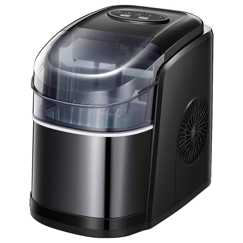 埃利斯（AILISI）9个冰柱不锈钢外壳制冰机 手动加水 子弹头圆冰HZB-16C