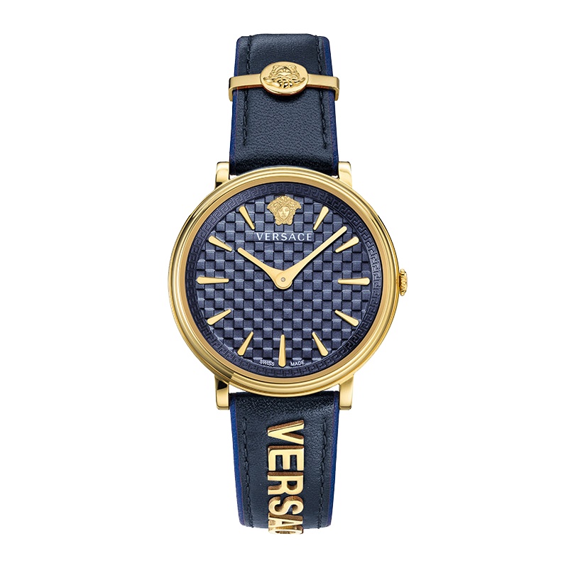 VERSACE/范思哲蓝金简约时尚奢品防水石英女士手表VE8101219