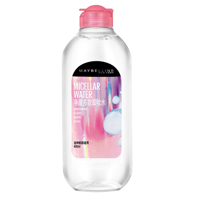 美宝莲(Maybelline)净澈多效卸妆水400ml/清爽卸妆深层清洁多效温和干皮适用卸妆液