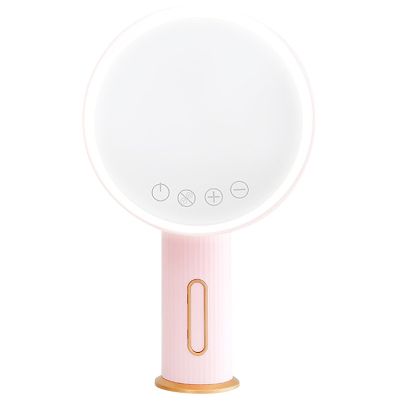 弘拜 台式三色调光化妆镜美妆镜 led美容镜 带灯宿舍桌面镜子智能美妆镜补光梳妆镜