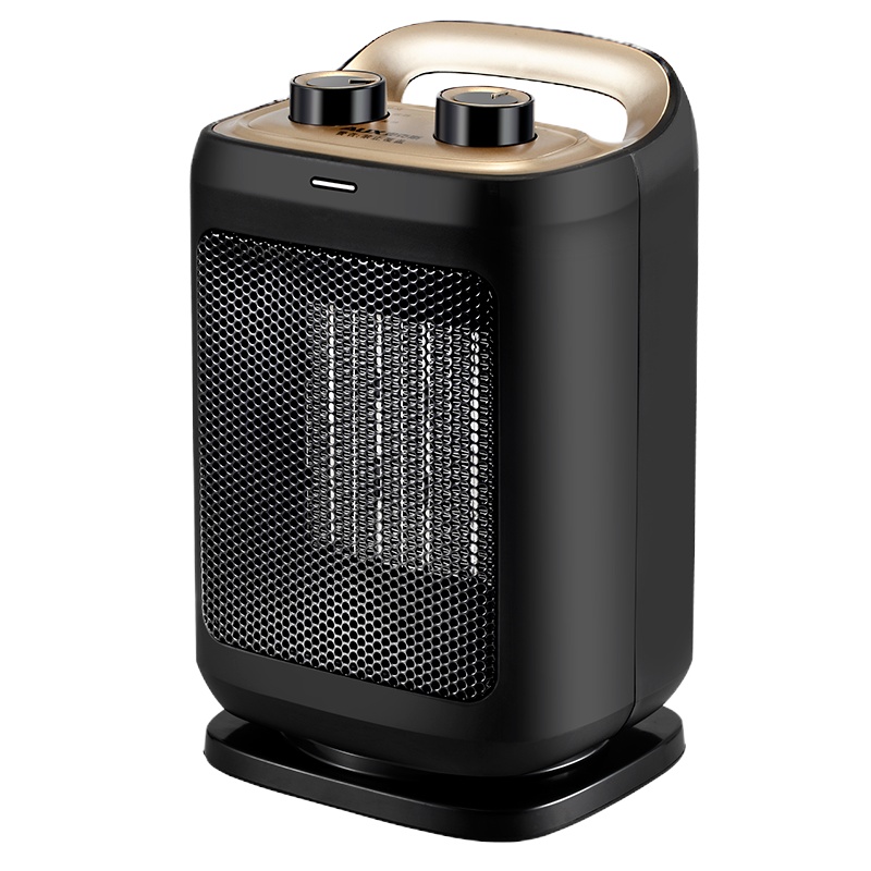 奥克斯(AUX)取暖器家用暖风机办公电暖器卧室电暖气节能小型台式暖气 NSBE-150L 黑+金