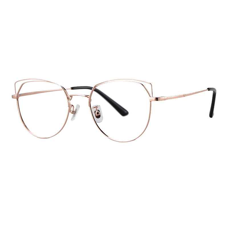 海伦凯勒 超轻眼镜框女大脸个性韩版潮框可配镜猫耳近视眼镜 H23045