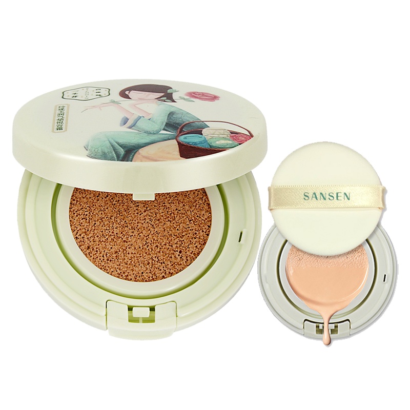 百雀羚BB霜三生花玲珑玉润气垫悦容霜13g 遮瑕修颜保湿补水裸妆BB霜提亮肤色任何肤质