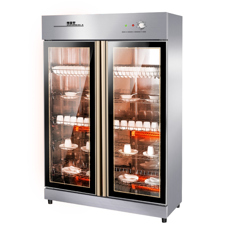 而派 968L商用餐具消毒柜 立式消毒碗柜 大型双门餐饮厨房酒店饭馆餐盘酒杯碗碟筷子保洁柜 中温红外线臭氧消毒不锈钢柜