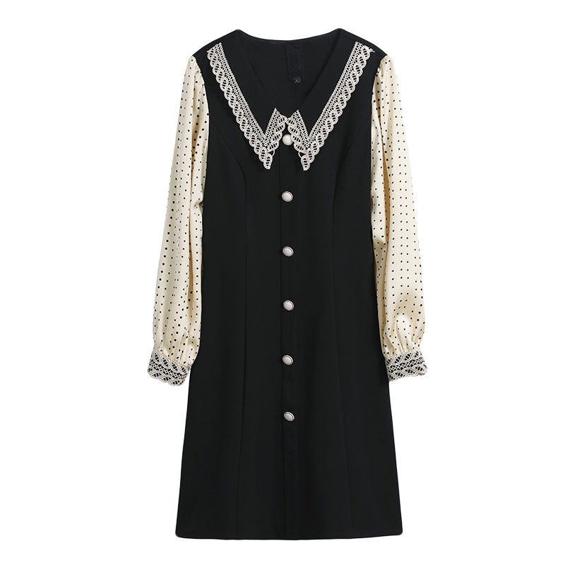 晗亦然2021春款大码显瘦减龄法式赫本连衣裙2750