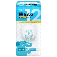 妮飘Nepia Whito进口12小时夜用婴儿内裤型XL码38片超薄男女通用婴儿尿不湿学步裤拉拉裤 12-17kg