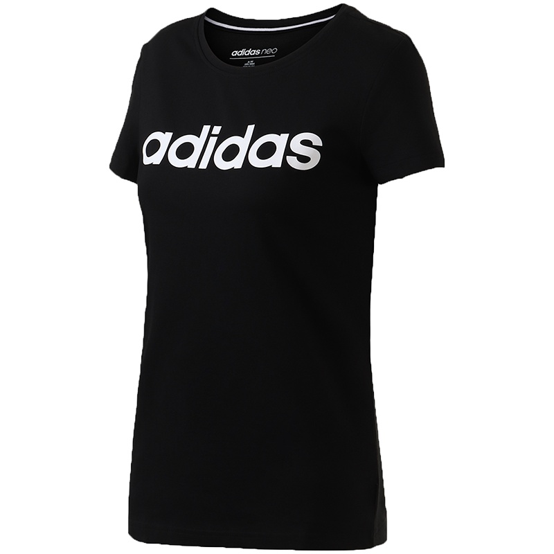 adidas阿迪达斯NEO女装LOGO款短袖T恤DM2064