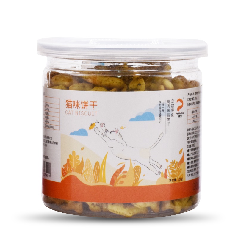 澳洲品牌 最宠(PaddyTime)猫零食 鸡肉味猫草薄荷猫饼干100g 宠物猫咪食品肉干成幼老年猫粮毛球排出磨牙洁齿