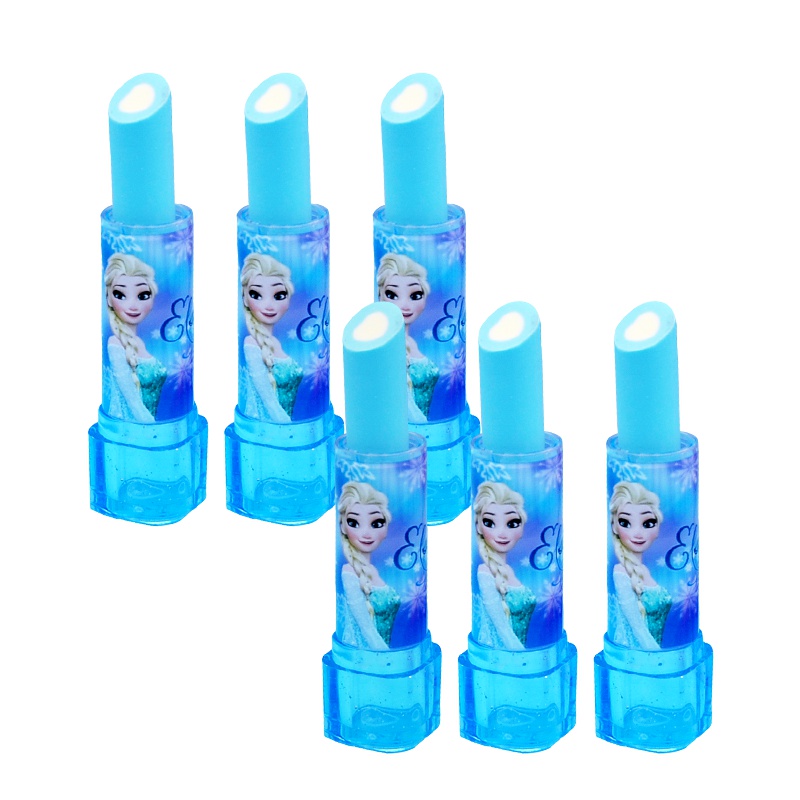 迪士尼口红橡皮擦小学生奖品橡皮不留痕卡通橡皮小公主生日礼物创意可爱橡皮擦儿童学习文具用品网红女孩橡皮