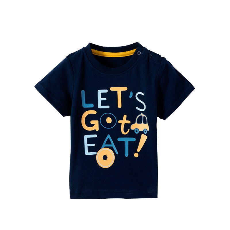 南极人(NanJiren)男童T恤时尚短袖卡通小汽车可爱童装