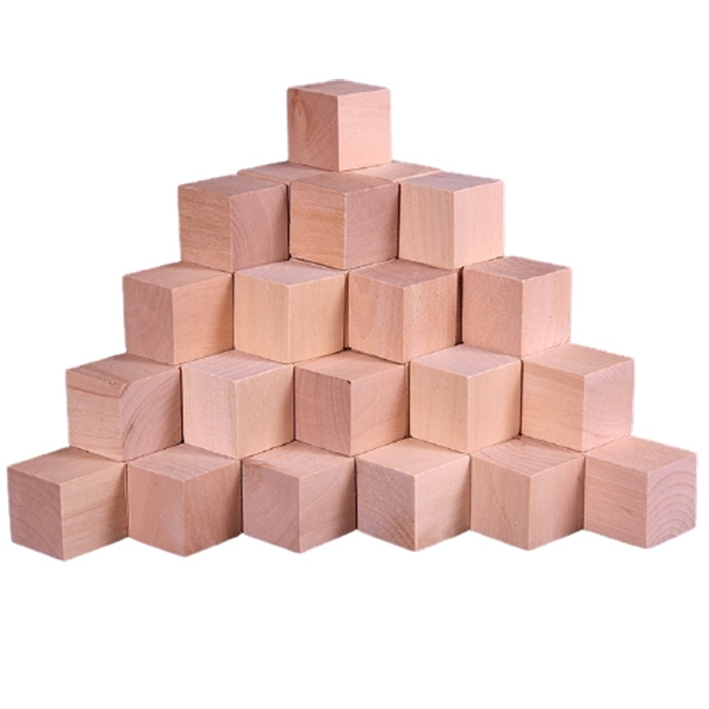 小学生正方体积木数学教具幼儿园方块儿童智扣木制玩具