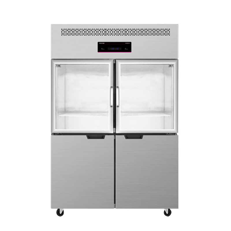 lecon乐创厨房冰箱 冷藏冷冻双温四门冰箱大容量冷柜饭店后厨冷藏冷冻展示柜食品储藏箱四门组合款[双温]