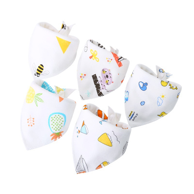 婴儿口水巾纯棉新生儿宝宝围嘴围脖式防水吐奶围兜360度旋转秋冬