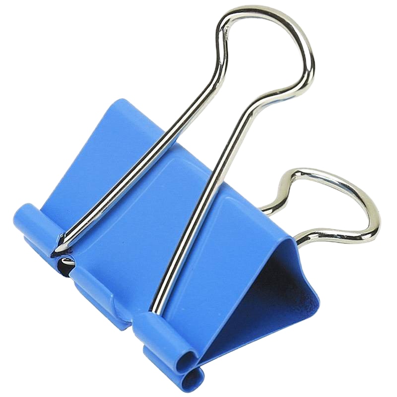 得力8553-3#彩色长尾票夹32mm筒装(混)(24只/筒) 燕尾夹 长尾夹 铁票夹 票据夹 鱼尾夹