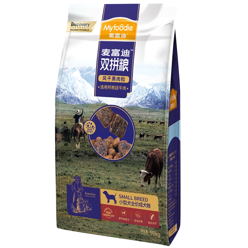 麦富迪双拼狗粮10kg风干黑肉粒泰迪柯基比熊小型犬通用成犬向往的生活20斤