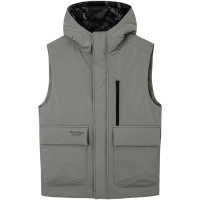 才子男装连帽马甲男2020秋冬季新款修身保暖休闲迷彩无袖棉服外套_1