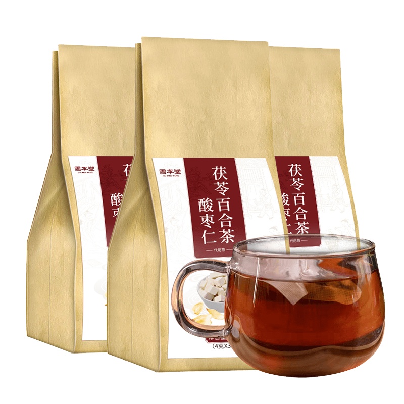 买一发三固本堂酸枣仁茯苓百合茶120g