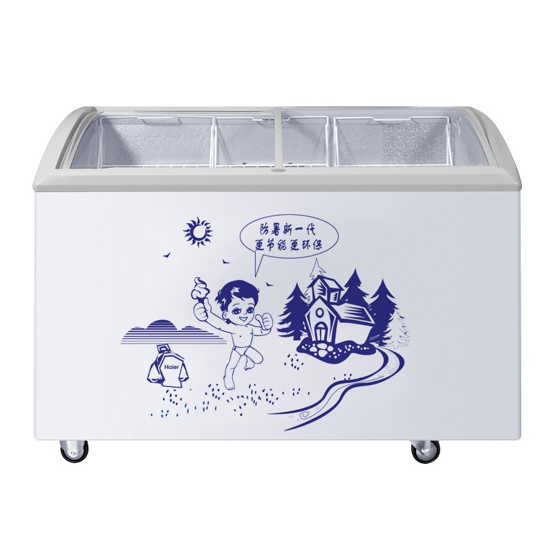 海尔(Haier)331升 卧式展示柜 防露设计 大展示面 商用卧式展示柜 SC/SD-331CDS