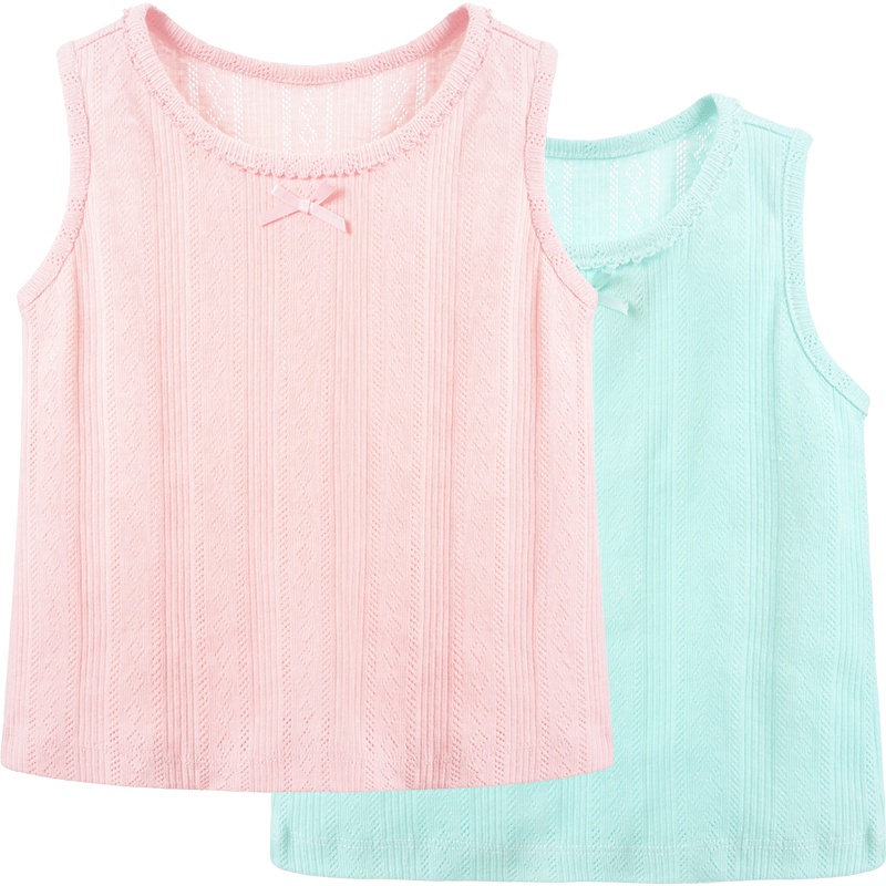 婴姿坊女童夏季圆领无袖纯色