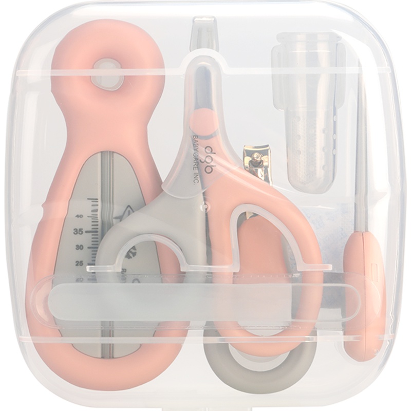 babycare婴儿指甲剪套装幼儿宝宝安全指甲刀新生儿童防夹肉指甲钳 樱粉3701