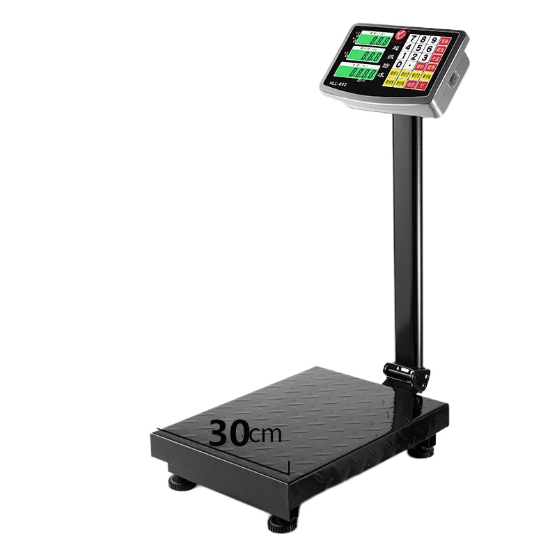 300kg电子秤商用小型家用电子称台秤高精度100公斤快递磅秤称重 180KG超厚30*40黑字[蓝牙语音收款宝]