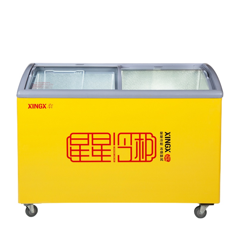 星星(XINGX) 卧式冷柜 钢化镀膜玻璃门 冷冻冷藏 双温双箱 冷冻178冷藏升134升 SCD-312CY