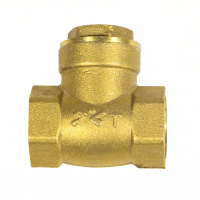 全铜卧式止回阀 黄铜止水阀 单向阀逆止阀水表止逆阀 DN25(1只)