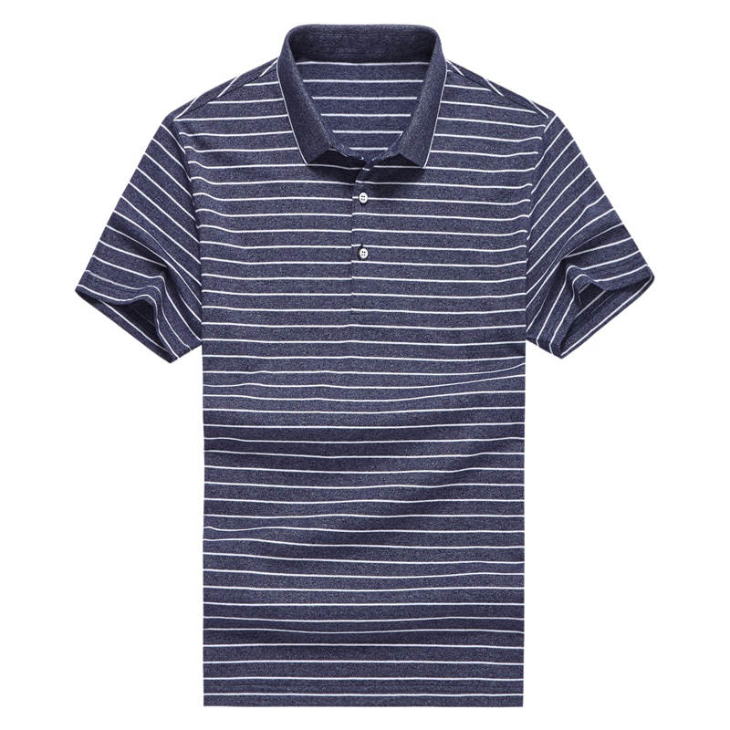 北极绒男士条纹t恤韩版休闲短袖体恤夏季商务半袖上衣