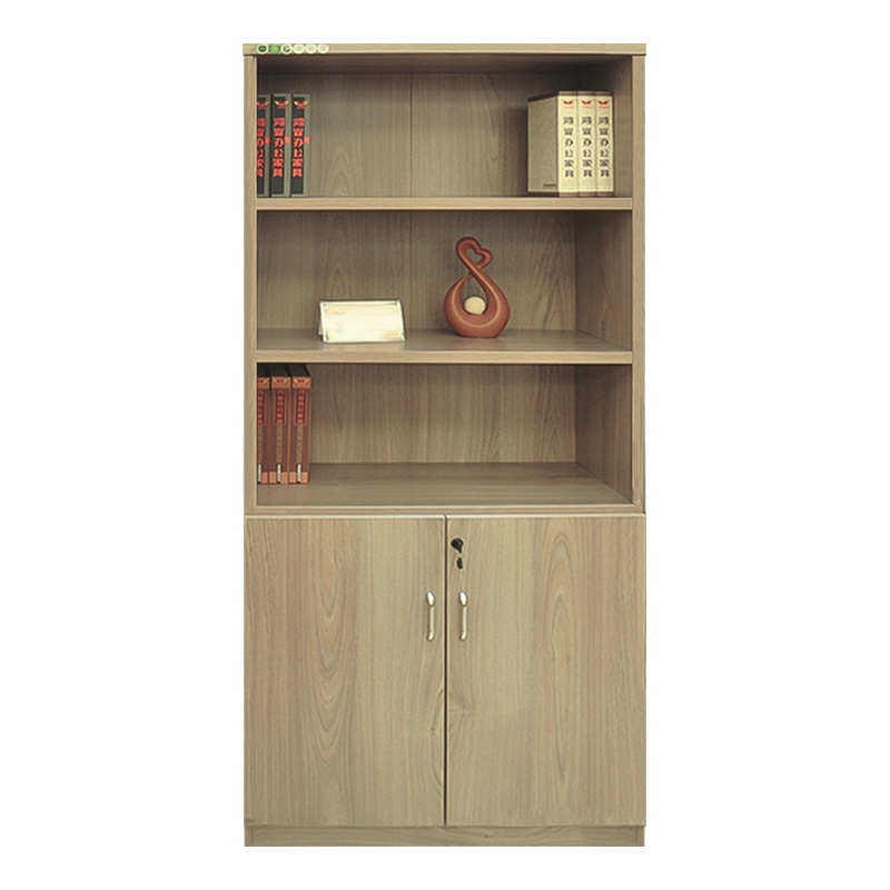 鸿业盛大FSH20-0631办公柜两门文件柜木质资料柜书柜储物柜带门收纳柜落地柜办公桌书柜800L*400W*1800H