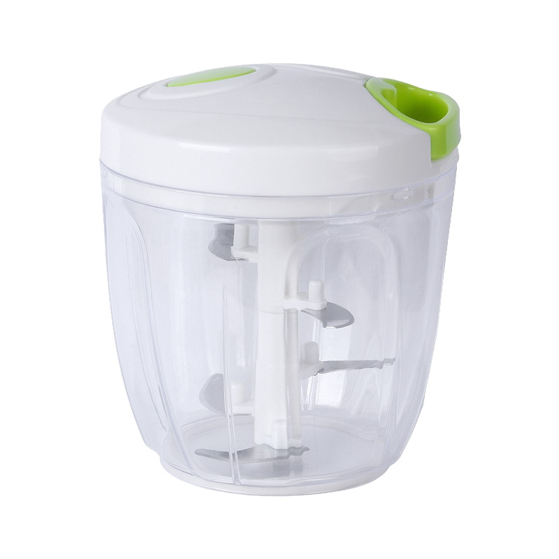 拜杰多功能家用拉蒜器小型搅拌机厨房小旋风料理机手动蒜泥器切菜器绞肉器搅碎机切辣椒神器碎菜器 大号