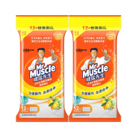 威猛先生可冲式一次性懒人洁厕马桶刷24片刷头 淡雅清新厕所刷子洁净清新去垢