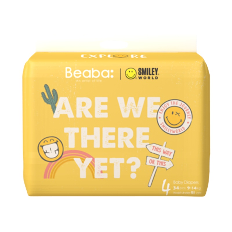 BEABA Smiley 笑脸系列纸尿裤L码34片