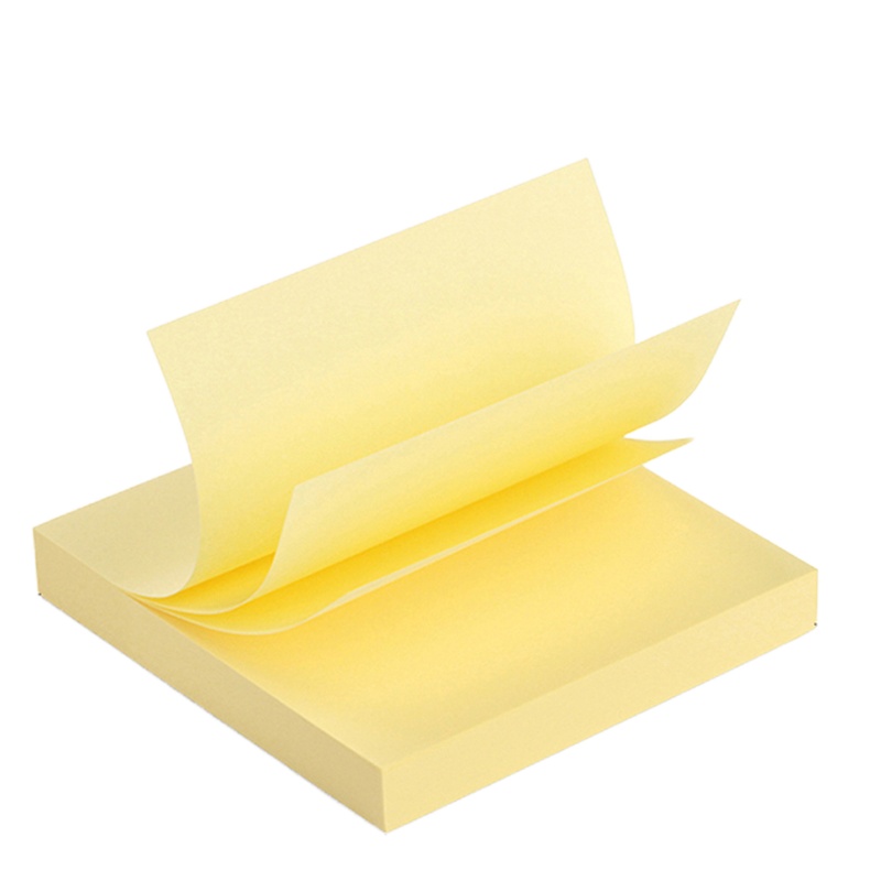 得力(deli)7733百事贴(淡黄)76*76mm 商务便利贴 小号便签纸索引贴标签贴 100张/本 12本组合装