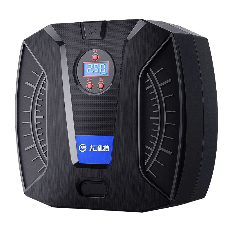 尤利特车载充气泵便携小轿车汽车加气泵电动车用轮胎多功能12V[数显款+补胎工具]