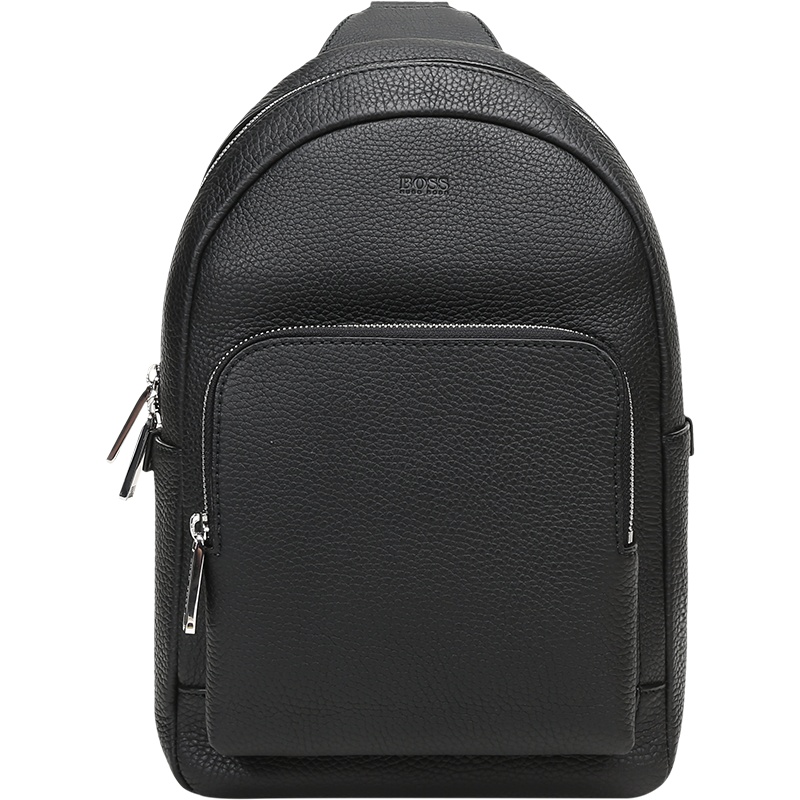 HUGO BOSS 雨果博斯 男士 织物配皮胸包斜挎包腰包 50431685