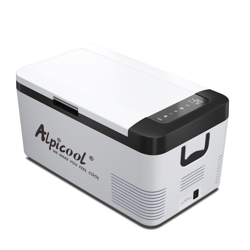 K18-纯车用德技冰虎18L压缩机车载冰箱制冷12v24v车用小容量智能APP手机控温冷冻冷藏旅行便携小车货车小型冰箱