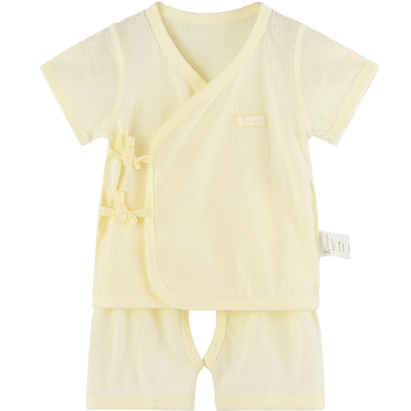 童泰(TONGTAI)春夏款婴儿衣服0-3月新生儿纯棉开裆套装男女宝宝和服套装儿童内衣