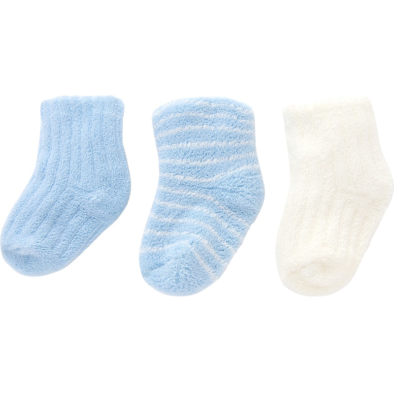 英氏婴儿袜子 宝宝袜子新生儿防脱防掉毛巾袜189A7750
