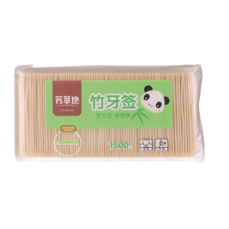 芳草地(FangCaoDi) FCD-3G3138竹牙签(1500支装) 3包装