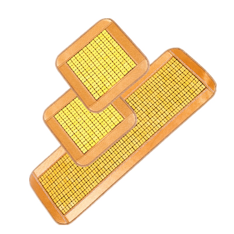 迈古(MG)[三件套]夏季汽车坐垫碳化竹片凉垫麻将垫 简约美观冰爽透气 车家两用 